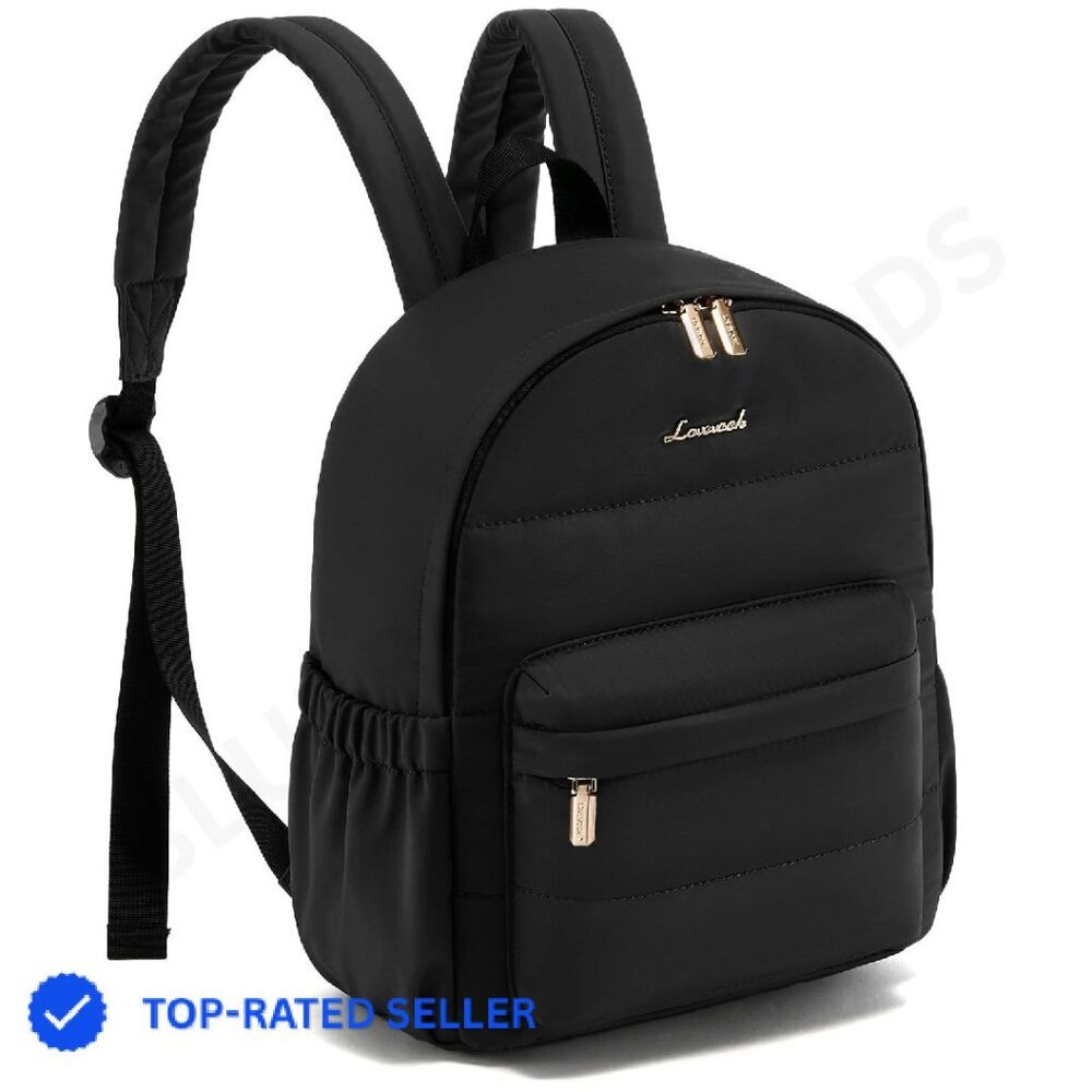 Mini Puffer Backpack Lightweight Nylon Daypack Anti-Theft Pocket Travel Chic